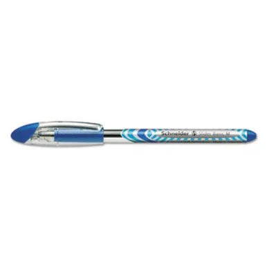 Stride 151103 Schneider Slider Stick Ballpoint Pen, 0.8mm, Blue Ink, Blue/silver Barrel, 10/box