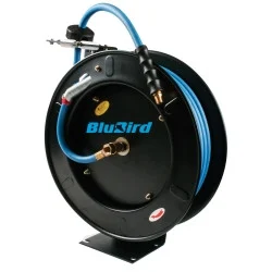 BlueBird 10010468 Blubird 1/2" X 50 Retractable Air Hose Reel - Black BBR1250