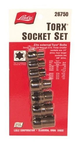 Lisle 26750 8 Piece External Torx Socket Set