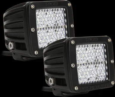 RIGID INDUSTRIES RIGID D-Series PRO LED Light, Diffused Lens, Surface Mount, Pair 202513 202513_68
