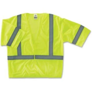 Glowear Ergodyne Glowear Class 3 Lime Economy Vest - 2-xtra Large/3-xtra Largepolyester Mesh - 1/ Carton - Lime (ego-22027)