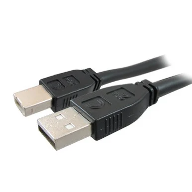 Comprehensive Pro Av/it Active Plenum Usb A Male To B Cable - Usb For Webcam, Printer, Whiteboard - 50 Ft - 1 X Type A Male Usb - 1 X Type B Male Usb - Shielding - Matte Black (usb2-ab-50proap)