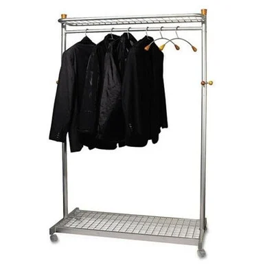 Alba Practical Chrome Coat Rack - 72" Height X 45" Width X 22" Depth - Chrome (PMLUX6)