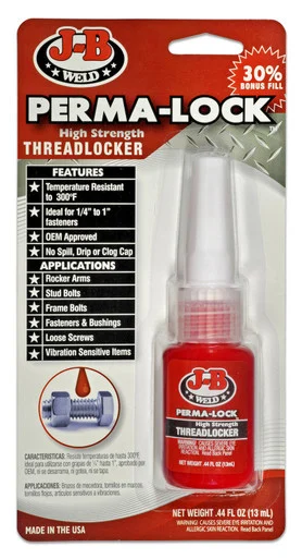 J B Weld 27113 J-b Weld 27113 Perma-lock High Strength Threadlocker - Red - 13 Ml.
