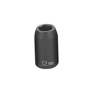 Grey Pneumatic 2012M 1/2" Drive Standard Metric Impact Socket - 12mm