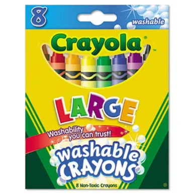 Crayola Kid's First Washable Crayon - Assorted Wax - 8 / Box (523280)