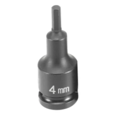 Grey Pneumatic 1904M 3/8" Drive Metric Hex Driver Impact Socket 4mm