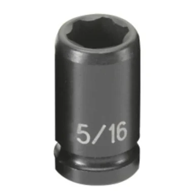 Grey Pneumatic 910RG 1/4" Drive Standard Fractional Magnetic Impact Socket - 5/16"