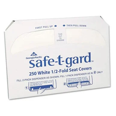Georgia Pacific GPC470-46 Half-fold Toilet Seat Covers, White, 250/pack, 20 Boxes/carton