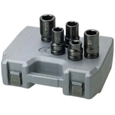 Ingersoll Rand SK8C5TN 1" Drive Hex Sae Deep Truck Service Impact Socket Set, 5-piece IRTSK8C5TN