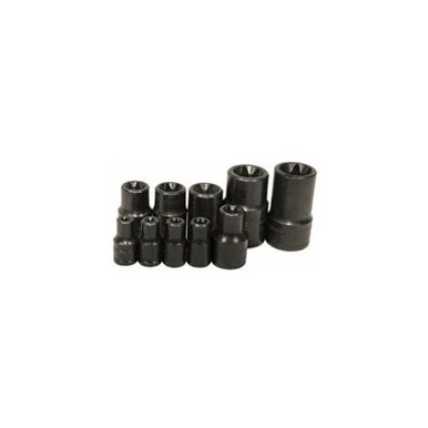K Tool International KTI-22671 10 Piece 1/4" And 3/8" Drive External Torx Socket Set