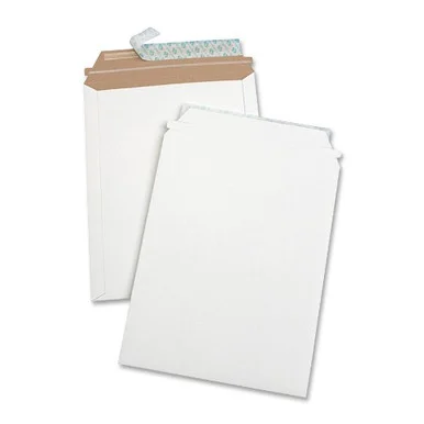 Quality Park Redi-strip Photo/document Mailer - Board - 9.75" X 12.50" - Self-sealing - Fiberboard - 25/box - White (QUA64015)