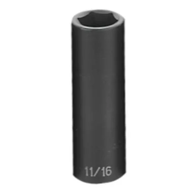 Grey Pneumatic 2022D 1/2" Drive Fractional Deep Impact Socket 11/16