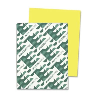Astrobrights Card Stock - For Laser, Inkjet Print - Letter - 8.50" X 11" - 65 Lb - 250 / Pack - Lemon (WAU21021)
