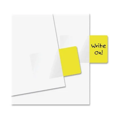 Redi-tag Standard Size Page Flag - Removable, Self-adhesive - 1" X 1.69" - Yellow - 50 / Pack (RTG76805)