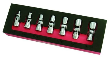 Astro Pneumatic 7407 7 Piece 1/4" Drive 6 Point Sae Flex Socket Set