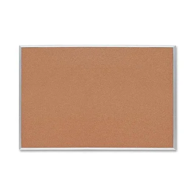 Sparco Aluminum Frame Cork Boards - 24" Height X 36" Width - Brown Cork Surface - Aluminum Frame (SPR19764)
