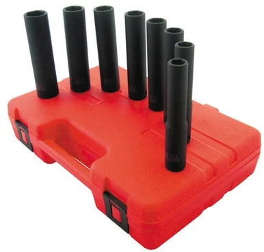 Sunex 2848 8-piece 1/2 In. Drive 6-point Extra Deep Fractional Sae Impact Socket Set