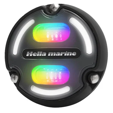 My Hella Lights 016148-001 Hella Marine A2 Rgb Underwater Light - 3000 Lumens - Black Housing - Charcoal Lens W/edge Light