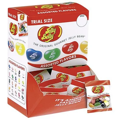 Jelly Belly Trial Size Gourmet Jelly Bean - Assorted - Low Fat, Individually Wrapped - 0.35 Oz - 80 / Box (72512_40)