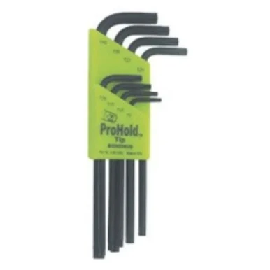 Bondhus 71834 Torx Wrench Set, Prohold, 8 Piece, T9 To T40, Long Length, L Shape, In Twist-to-lock Plastic Case