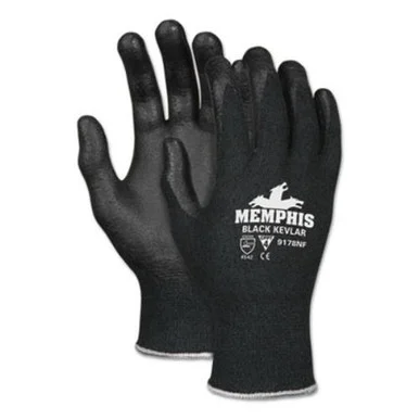 Mcr Safety 9178NFL Kevlar Gloves 9178nf, Kevlar/nitrile Foam, Black, Large