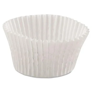 Hoffmaster 610032 Fluted Bake Cups, 4 1/2 Dia X 1 1/4h, White, 500/pack, 20 Pack/carton