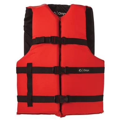 Absolute Outdoor 103000-100-005-12 Onyx Nylon General Purpose Life Jacket - Adult Oversize - Red