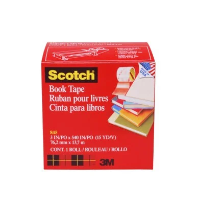 Scotch Transparent Tape - 3" Width X 45 Ft Length - 3" Core - Stretchable - 1 / Roll - Clear (MMM8453)