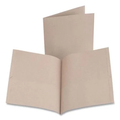 Cardinal Brands 00574 Earthwise By Oxford 100% Recycled Paper Twin-pocket Portfolio, 100 Sheet Capacity, Letter, Natural, 10/pack
