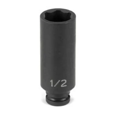 Grey Pneumatic 918DS 1/4" Drive 6 Point Fractional Deep Impact Socket 9/16