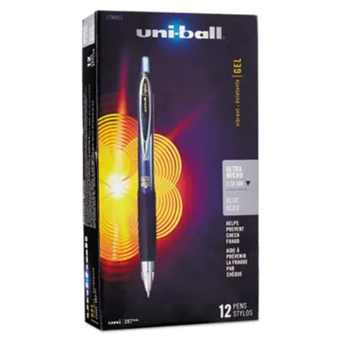 Sanford 1790923 207 Signo Gel Ultra Micro Retractable Gel Pen, 0.38mm, Blue Ink, Smoke Barrel