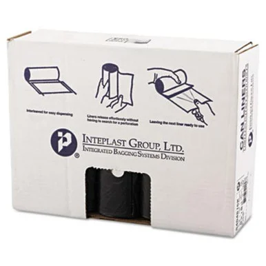 Integrated Bagging Systems S404816K High-density Can Liner, 40 X 48, 45gal, 16mic, Black, 25/roll, 10 Rolls/carton