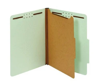 Globe-weis 13723 Recycled Classification File Folder - Letter - 8.50" X 11" - 2" Expansion - 4 Fastener - 2" Fastener Capacity - 2/5 Tab Cut - Right Tab Location - 1 Dividers - 25 Pt. - (23776R)