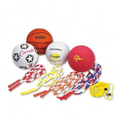 CHAMPION SPORT UPGSET2 Physical Education Kit W/seven Balls, 14 Jump Ropes, Assorted Colors - Champion Sports