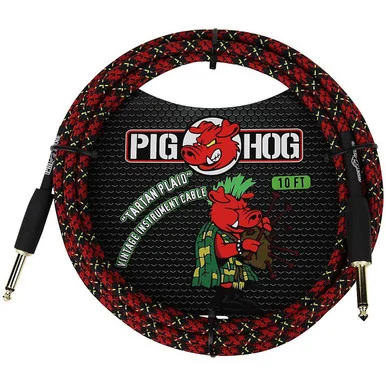 Pig Hog PCH10PL tartan Plaid Instrument Cable