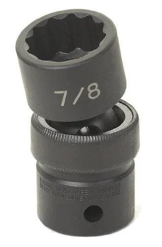 Grey Pneumatic 2130U 1/2" Drive X 15/16" Standard Universal- 12 Point Socket - Black