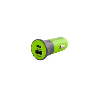 Mobilespec Shield MBSHVDC01 Hi-vis Dual Port 30w Dc Charger Yellow