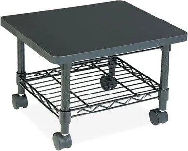 Safco Printer Stand - 13.5" Height X 19" Width X 16" Depth - Steel - Black (5206BL)