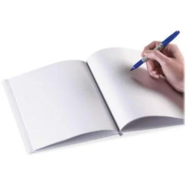 Ashley Portrait Hardcover Blank Pages Book - 28 Pages - Plain - Letter 8.50" X 11" - White Cover - 1each (ash-107051)