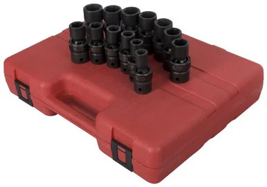 Sunex 2665 Tools 13-piece 1/2 In. Drive Metric Universal Impact Socket Set