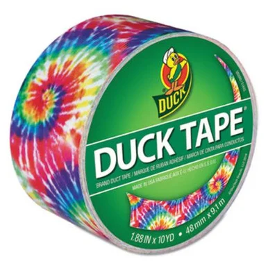 The Dial 283268 Colored Duct Tape, 1.88" X 10 Yds, 3" Core, Love Tie Dye - Shurtape Technologies