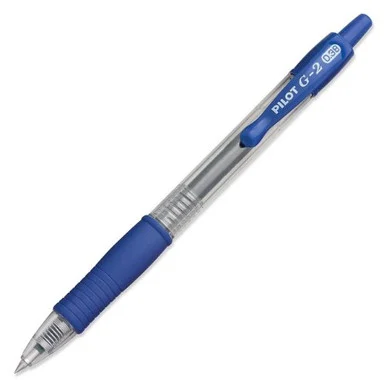 Pilot G2 Retractable Pen - Fine Pen Point Type - 0.4 Mm Pen Point Size - Blue Ink - Clear Barrel - 12 / Dozen (PIL31278)