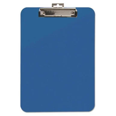 Baumgartens 61623 Unbreakable Recycled Clipboard, 1/4" Capacity, 8 1/2 X 11, Blue