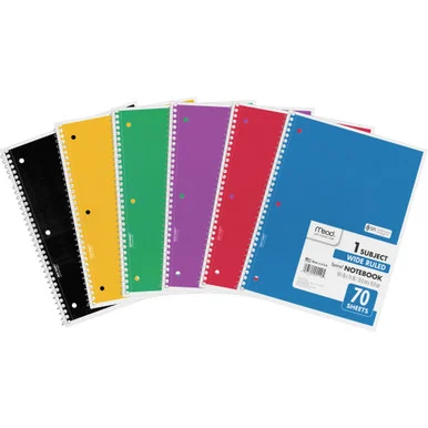 Mead Spiral Bound 1-subject Notebooks (05510bd)