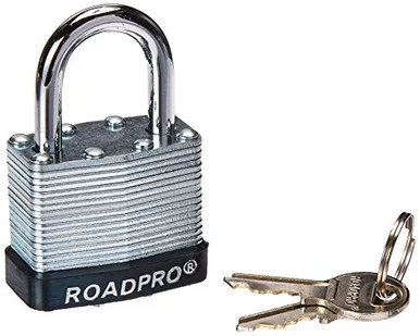 Roadpro RPLS-40/2 Padlock/2pk 1.5 .in Steel Lam Key Alike RPLS40/2