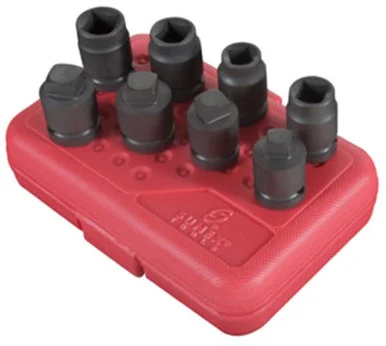 Sunex 2841 8-piece 1/2 In. Drive Pipe Plug Socket Set