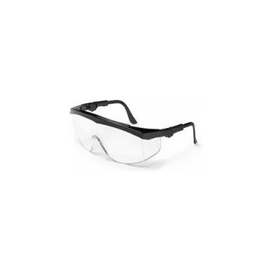 CREWS, INC. TC110XL Tacoma Wraparound Safety Glasses, Black Frames, Clear Lenses - MCR Safety