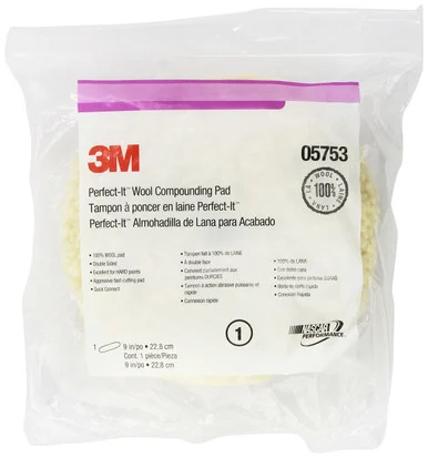 3m 3M-5753 Perfect-it Wool Compounding Pad, 9 In.