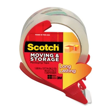 Scotch Super Clear Packaging Tape With Dispenser - 1.88" Width X 38.28 Yd Length - 3" Core - Non-yellowing - Dispenser Yes - 1 Pack - Clear (3651C)
